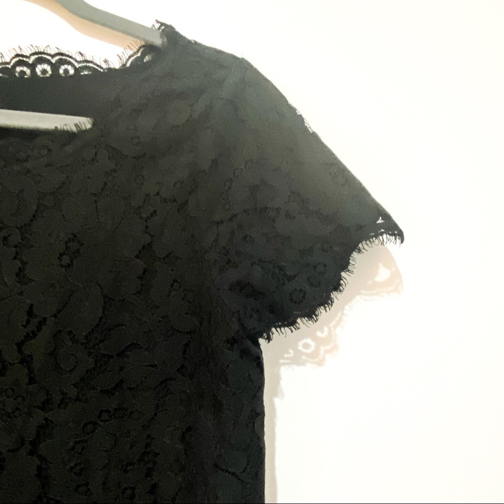 JOIE Susina Black Lace Shift Dress Size Small - Picture 4 of 11